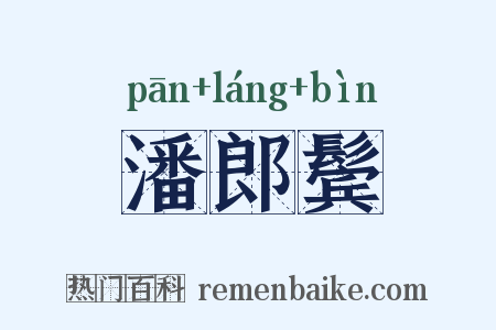 潘郎鬓是什么意思的图片